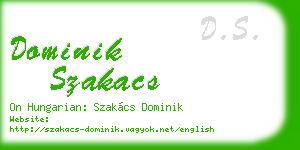 dominik szakacs business card